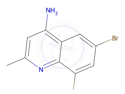 Chemical structure of 6,8-Dibromo-2-methylquinolin-4-amine