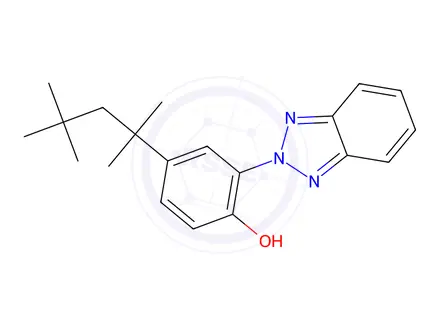Chemical structure of 2-(2-Hydroxy-5-tert-octylphenyl)benzotriazole