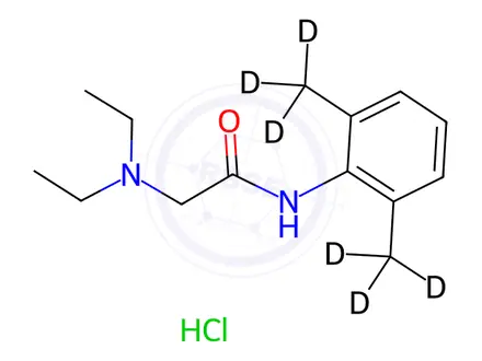 Chemical structure of Lidocaine Hydrochloride-d6