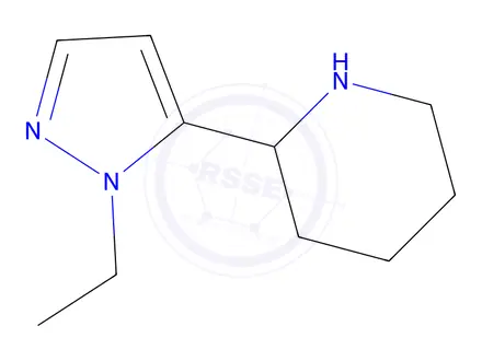 Chemical structure of 2-(1-Ethyl-1H-pyrazol-5-yl)piperidine