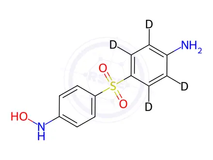 Chemical structure of Dapsone Hydroxylamine-d4