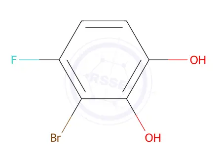 Chemical structure of 3-Bromo-4-fluorobenzene-1,2-diol