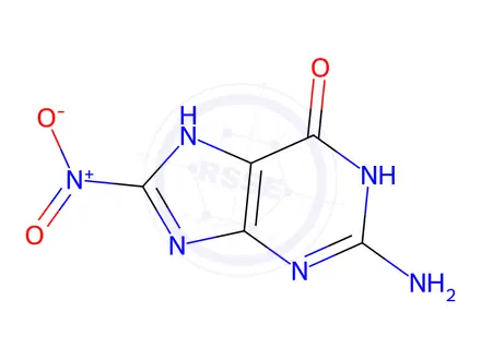Chemical structure of 8-Nitroguanine