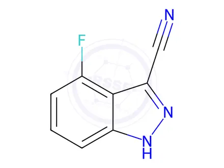 Chemical structure of 4-Fluoro-1H-indazole-3-carbonitrile