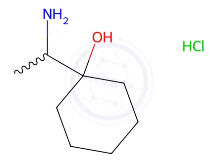 Chemical structure of 1-(1-Aminoethyl)cyclohexan-1-ol hydrochloride