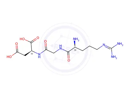 Chemical structure of H-Arg-Gly-Asp-OH
