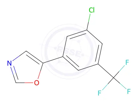 Chemical structure of 5-(3-Chloro-5-(trifluoromethyl)phenyl)oxazole