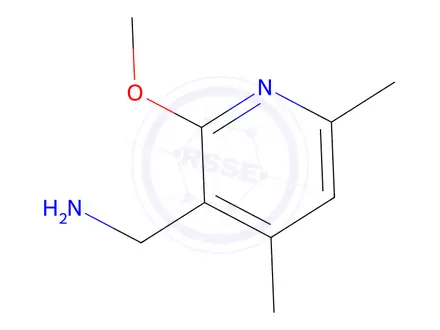 Chemical structure of 1-(2-methoxy-4,6-dimethyl-3-pyridinyl)methanamine
