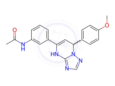 Chemical structure of N-(3-(7-(4-Methoxyphenyl)-4,7-dihydro-[1,2,4]triazolo[1,5-a]pyrimidin-5-yl)phenyl)acetamide