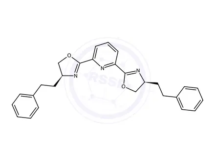 Chemical structure of 2,6-bis((S)-4,5-dihydro-4-phenylethyloxazol-2-yl)pyridine