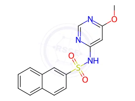 Chemical structure of N-(6-Methoxypyrimidin-4-yl)naphthalene-2-sulfonamide