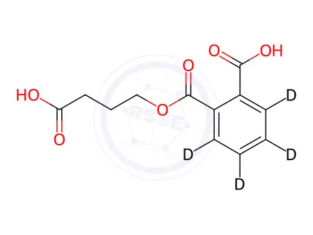 Chemical structure of Mono(3-carboxypropyl) Phthalate-d4