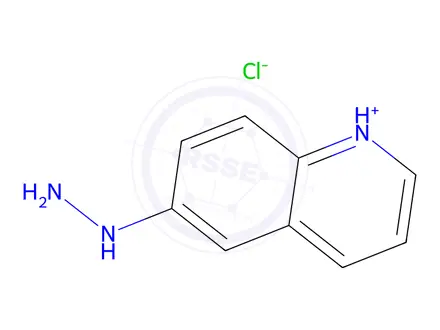Chemical structure of 6-Hydrazinylquinolin-1-ium chloride