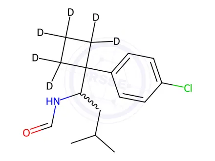 Chemical structure of N-Formyl N,N-Didesmethyl Sibutramine-d6