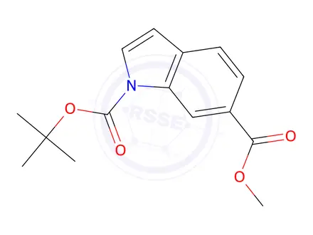 Chemical structure of O1-tert-Butyl O6-Methyl Indole-1,6-dicarboxylate