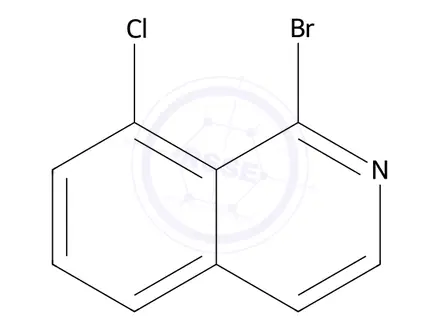 Chemical structure of 1-Bromo-8-chloroisoquinoline