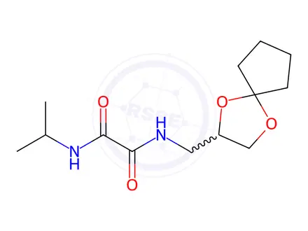Chemical structure of N1-((1,4-Dioxaspiro[4.4]nonan-2-yl)methyl)-N2-isopropyloxalamide