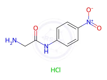 Chemical structure of Acetamide, 2-amino-N-(4-nitrophenyl)-, hydrochloride (1:1)