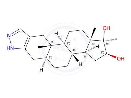 Chemical structure of 16ß-Hydroxystanozolol Alternate CAS Reg. No.: 125590-76-3