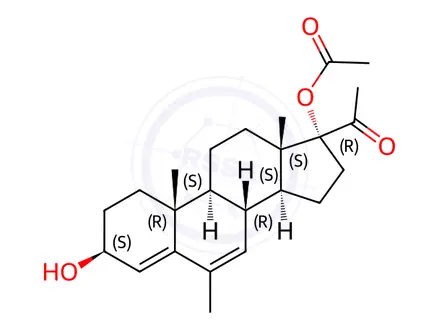 Chemical structure of Mepregenol acetate