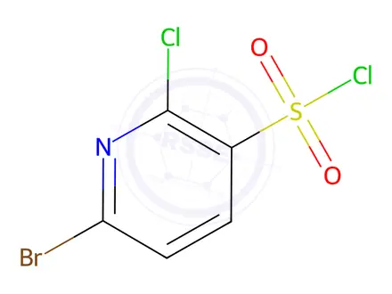 Chemical structure of 6-Bromo-2-chloropyridine-3-sulfonyl chloride
