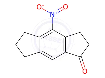 Chemical structure of 4-Nitro-2,3,6,7-tetrahydro-s-indacen-1(5H)-one