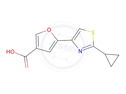 Chemical structure of 5-(2-Cyclopropylthiazol-4-yl)furan-3-carboxylic acid