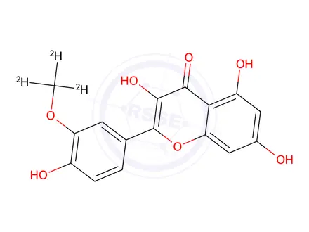 Chemical structure of 3'-O-Methyl-d3 Quercetin