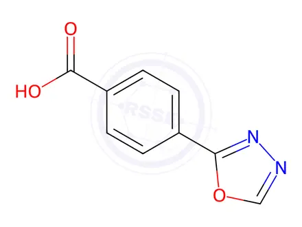 Chemical structure of 4-(1,3,4-Oxadiazol-2-yl)benzoic Acid