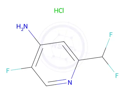 Chemical structure of 2-(Difluoromethyl)-5-fluoropyridin-4-amine hydrochloride