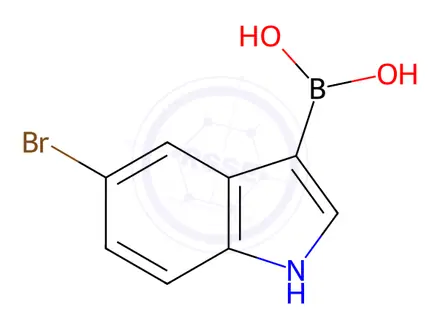Chemical structure of (5-Bromo-1H-indol-3-yl)boronic acid