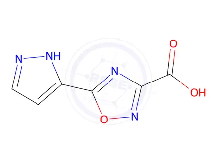 Chemical structure of 5-(1h-Pyrazol-3-yl)-1,2,4-oxadiazole-3-carboxylic acid