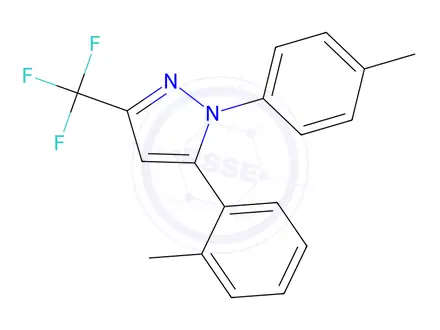 Chemical structure of 5-(o-tolyl)-1-(p-tolyl)-3-(trifluoromethyl)-1H-pyrazole