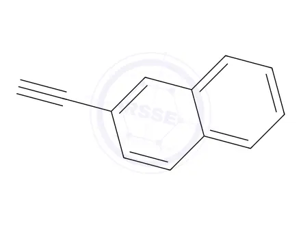 Chemical structure of Naphthalene, 2-ethynyl-, labeled with tritium