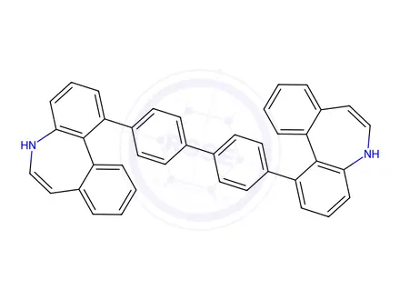 Chemical structure of 4,4'-Bis(dibenzazepin-1-yl)biphenyl