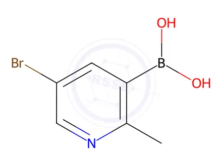 Chemical structure of (5-Bromo-2-methylpyridin-3-yl)boronic acid