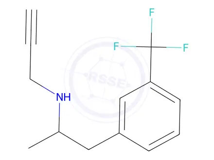 Chemical structure of α-Methyl-N-(2-propynyl)-m-(trifluoromethyl)benzeneethanamine