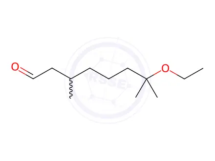 Chemical structure of Octanal, 7-ethoxy-3,7-dimethyl-