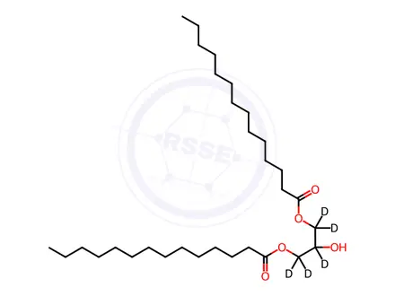 Chemical structure of 1,3-Dimyristin-d5