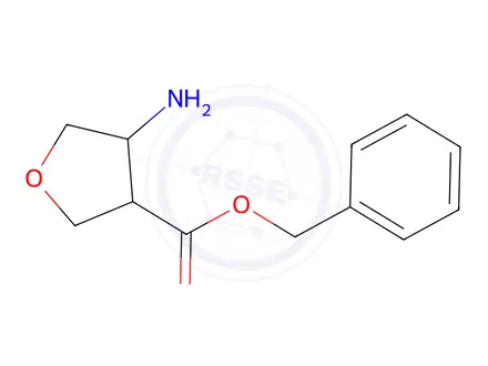 Chemical structure of Benzyl 4-aminotetrahydrofuran-3-carboxylate