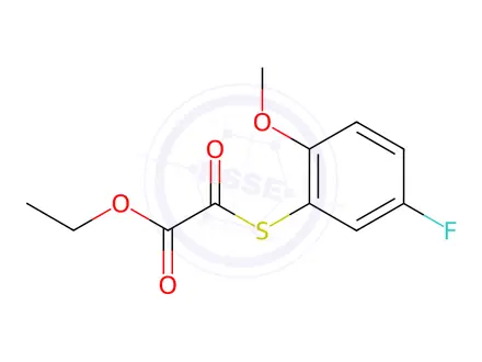 Chemical structure of Ethyl 2-((5-fluoro-2-methoxyphenyl)thio)-2-oxoacetate