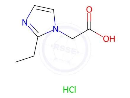 Chemical structure of (2-Ethyl-imidazol-1-yl)-acetic acid hydrochloride