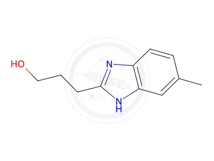 Chemical structure of 3-(5-methyl-1H-benzimidazol-2-yl)propan-1-ol