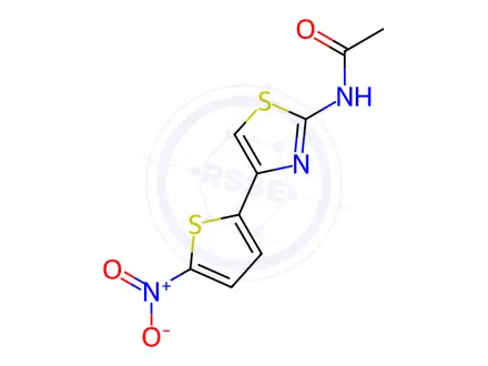 Chemical structure of N-[4-(5-Nitro-2-thienyl)-2-thiazolyl]acetamide