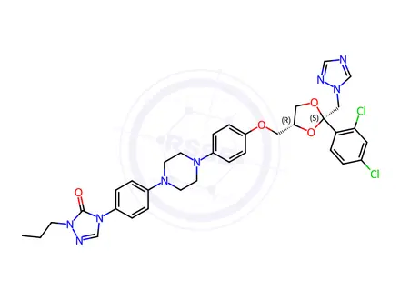 Chemical structure of Itraconazole Impurity 70