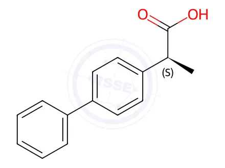 Chemical structure of (S)-2-([1,1'-Biphenyl]-4-yl)propanoic Acid