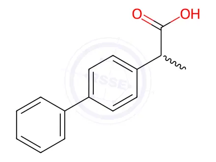 Chemical structure of Flurbiprofen Impurity I [2-(4-Biphenylyl)propionic acid]