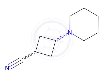 Chemical structure of Cyclobutanecarbonitrile, 3-(1-piperidinyl)-(9CI)