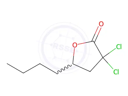 Chemical structure of 5-butyl-3,3-dichlorodihydrofuran-2(3H)-one