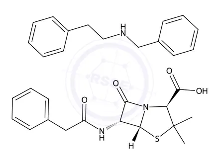 Chemical structure of Benethamine penicillin
